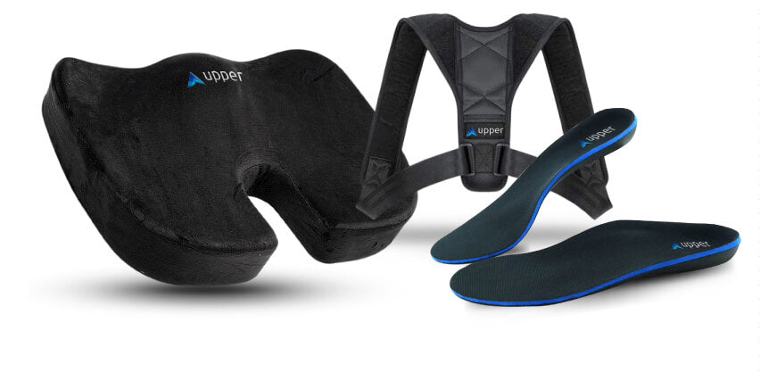 Ergonomiskais krēsla paliktnis stājas korektors un ortopēdiskās zoles